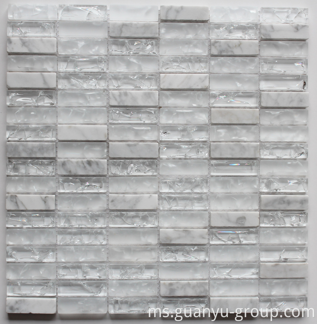 Cracked Glass And Marble Mosaic BL8501